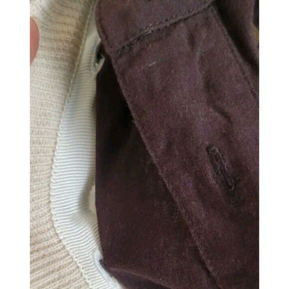 Tory Burch Merino Wool Dickie V-neck Sweater Brown size S - Picture 8 of 10